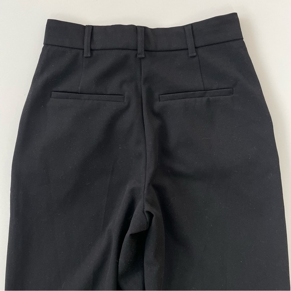 ZARA Women's Black High Waisted Straight Leg Pleated Dress Trouser Pants Size XS - Picture 4 of 10